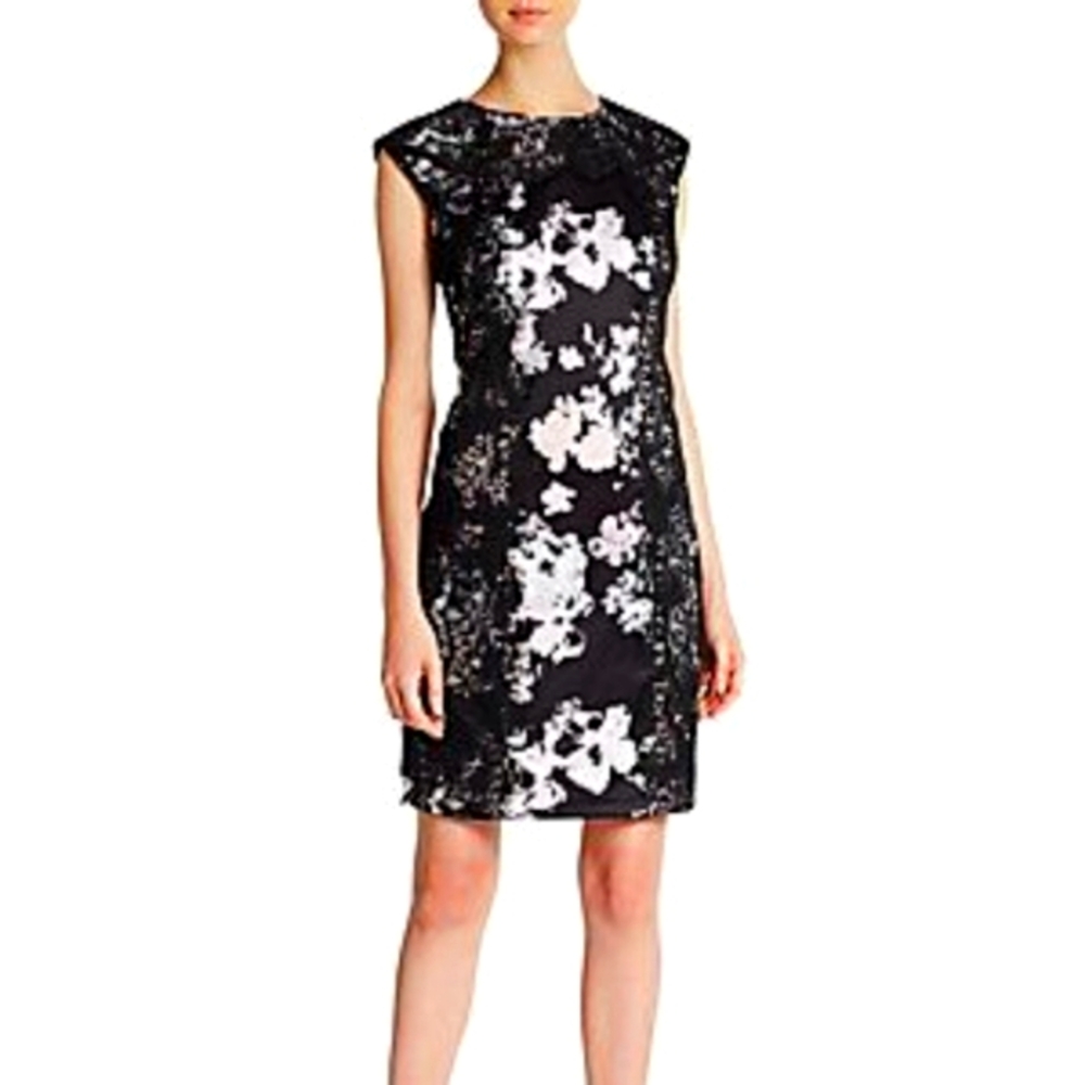 Saks Fifth Avenue Floral And Lace Dress Size 2